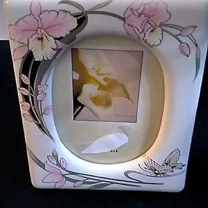 Porcelain Orchid Frame vintage